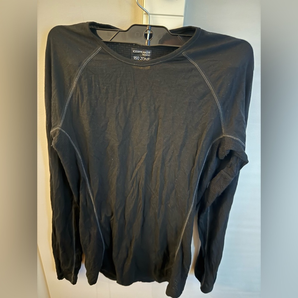 Ice breaker 150 zone knit wool base layer top size Medium